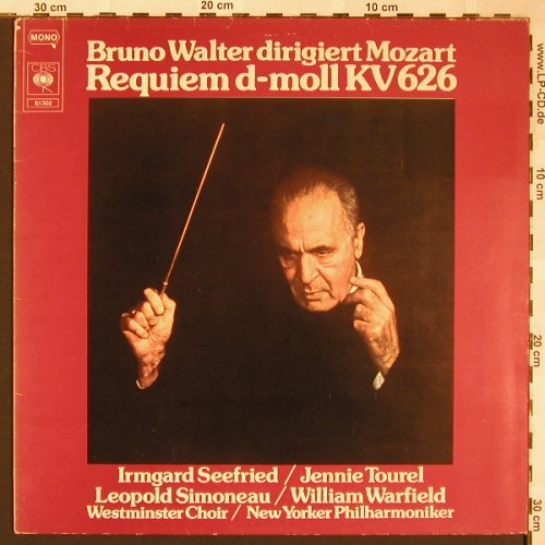 Mozart,Wolfgang Amadeus: Requiem d-moll KV 626, CBS, Mono(CBS 61 302), NL,Ri,1973, 1956 - LP - L5958 - 5,00 Euro