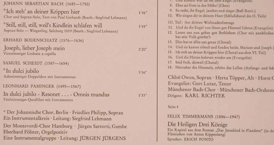 V.A.Die Weihnachtsgeschichte: Nach dem Evangelisten Lukas, Foc, Telefunken (6.48023 DP), D Typ: 2LP Best.-Nr.: L5960 Preis: 7,50 Euro