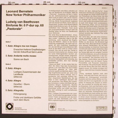 Beethoven,Ludwig van: 6.Sunfonie - Pastorale, Club Ed., CBS/DSC(29 224-3), D,  - LP - L5966 - 6,00 Euro