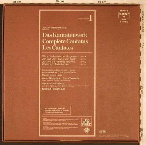 Bach,Johann Sebastian: Das Kantatenwerk Vol. 1,BWV 1-4, Telefunken(6.35027 EX), D, Box,  - 2LP - L5980 - 9,00 Euro