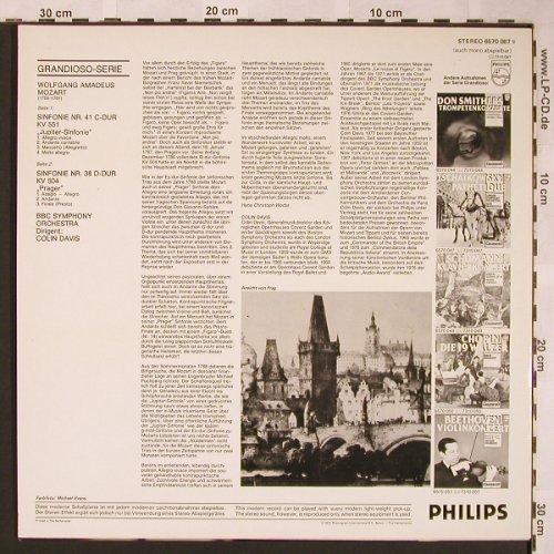 Mozart,Wolfgang Amadeus: Sinfonien Nr.38 & 41,Jupiter,Prager, Philips Grandioso (6570 087), NL, Ri, 1972 Typ: LP Best.-Nr.: L5998 Preis: 6,00 Euro