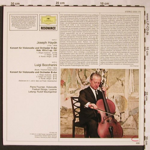 Haydn,Joseph / Boccherini: Cellokonzert d-dur / b-dur, D.Gr. Resonance (2535 179), D Typ: LP Best.-Nr.: L5999 Preis: 5,00 Euro