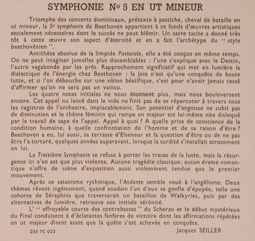 Beethoven,Ludwig van: Symphonie No.5, op.67, vg+/m-, Telefunken(205 TC 022), F,  - 10inch - L6013 - 7,50 Euro
