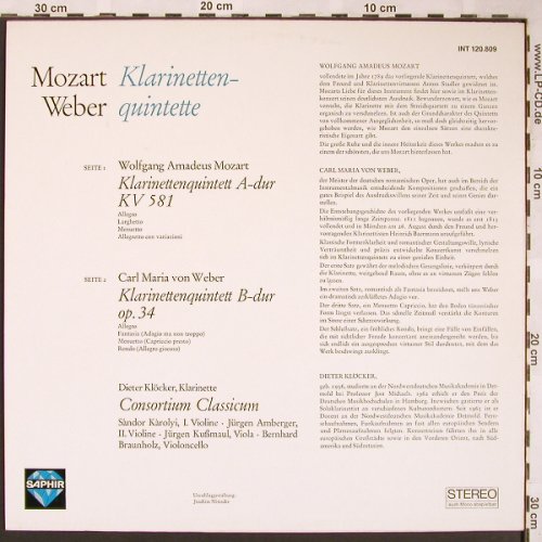Mozart,Wolfgang Amadeus/Weber: Klarinettenquintette,KV 581 /op.34, Saphir(INT 120.809), D,  - LP - L6027 - 7,50 Euro