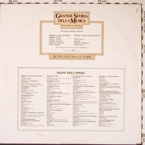 Mozart,Wolfgang Amadeus: Sinfonia n.39 K 543,n.40 KV 550,Foc, Grande Storia di Musica (GSdM 01), I, 1983 Typ: LP Best.-Nr.: L6029 Preis: 4,00 Euro