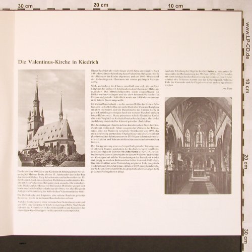 V.A.Kiedrich-Deutschl.Älteste Orgel: Registervorführungen u Werke alt.M., Pape Orgeldukumente(66.21084), D, 1975 - LP - L6036 - 12,50 Euro