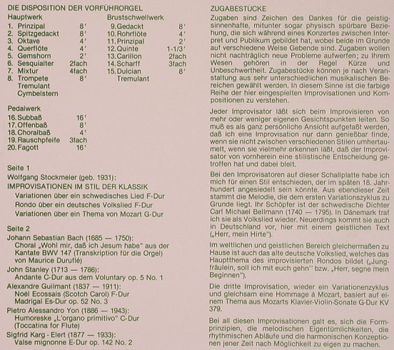 V.A.Kreienbrink-Vorführorgel: zu Osnabrück. Bach..Siegfried Karg, Psallite (PSAL 198/250677), D Typ: LP Best.-Nr.: L6045 Preis: 7,50 Euro