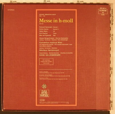 Bach,Johann Sebastian: Messe In H-Moll,Box, Ri, Telefunken(6.35019 FK), D, 1968 - 3LP - L6067 - 12,50 Euro