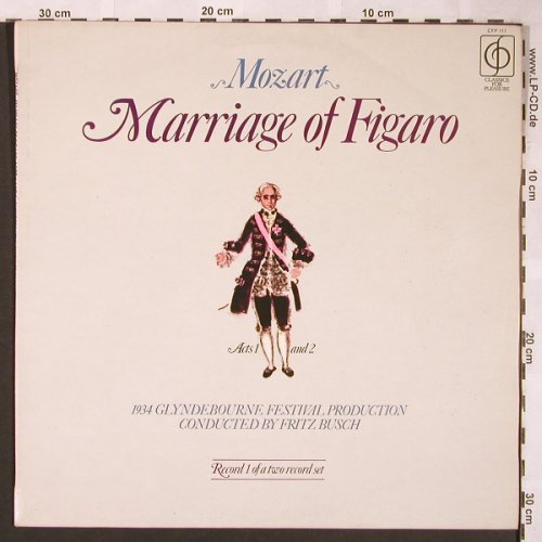 Mozart,Wolfgang Amadeus: Marriage of Figaro, Classics for Pleasure (CFP 117/118), UK Typ: LP*2 Best.-Nr.: L6109 Preis: 7,50 Euro