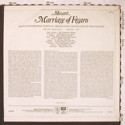Mozart,Wolfgang Amadeus: Marriage of Figaro, Classics for Pleasure (CFP 117/118), UK Typ: LP*2 Best.-Nr.: L6109 Preis: 7,50 Euro