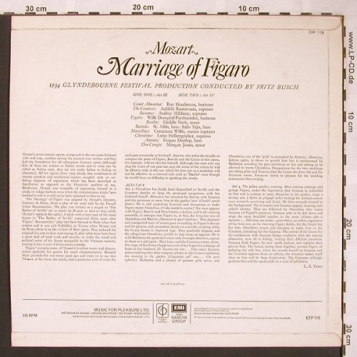 Mozart,Wolfgang Amadeus: Marriage of Figaro, Classics for Pleasure (CFP 117/118), UK Typ: LP*2 Best.-Nr.: L6109 Preis: 7,50 Euro