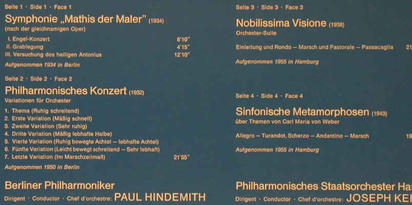 Hindemith,Paul: zum 10.Todestag, Foc, Telefunken (6.48019 DP), D, 1973 Typ: 2LP Best.-Nr.: L6127 Preis: 14,00 Euro