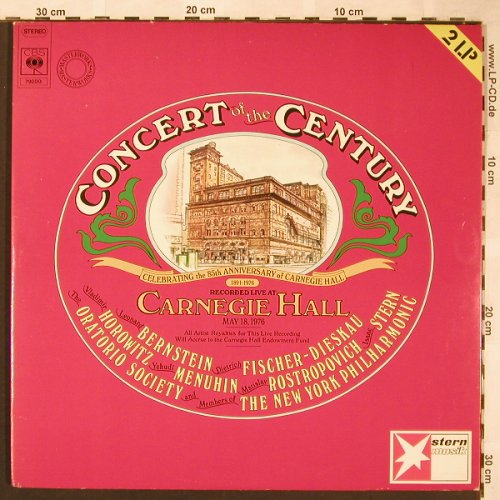 V.A.Concert of the Century: Rec.Live Carnegie Hall, 18 May 1976, CBS/Stern (79 200), D, 1976 Typ: 2LP Best.-Nr.: L6138 Preis: 7,50 Euro