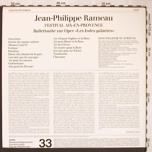 Rameau,Jean Philippe: Ballettsuite"Les Indes Galantes", Orbis(76 433), D,  - LP - L6140 - 6,00 Euro