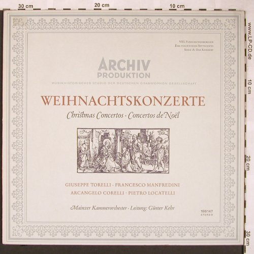 V.A.Weihnachtskonzerte: Torelli, Manfredini..Locatelli, Foc, Archiv(198 147), D, 1962 - LP - L6141 - 5,00 Euro