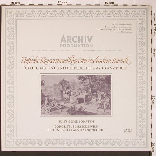 Muffat,Georg / H.I.F.Biber: Höfische Konzertm. D.österr.Barock, Archiv(198 262), D,Foc, 1965 - LP - L6142 - 12,50 Euro