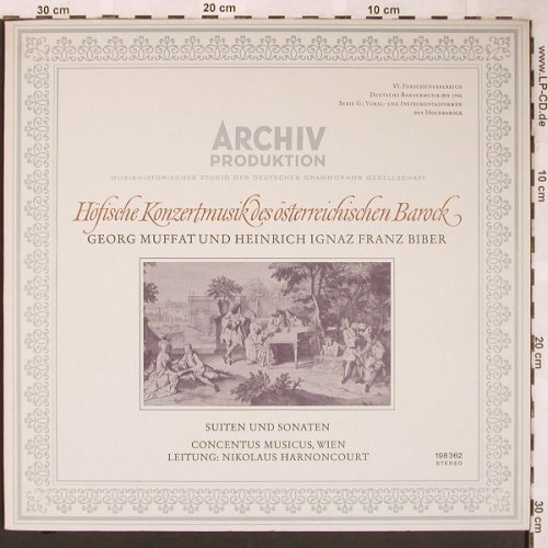 Muffat,Georg / H.I.F.Biber: Höfische Konzertm. D.sterr.Barock, Archiv(198 262), D,Foc, 1965 - LP - L6142 - 12,50 Euro