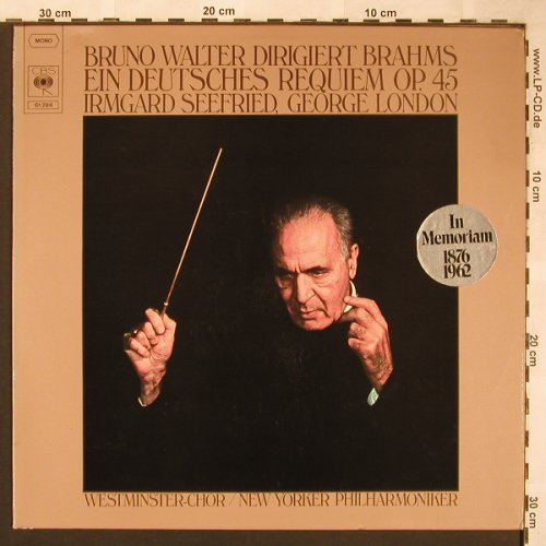 Brahms,Johannes: Ein Deutsches Requiem, CBS(61 284), NL, Ri, 1954 - LP - L6148 - 6,00 Euro