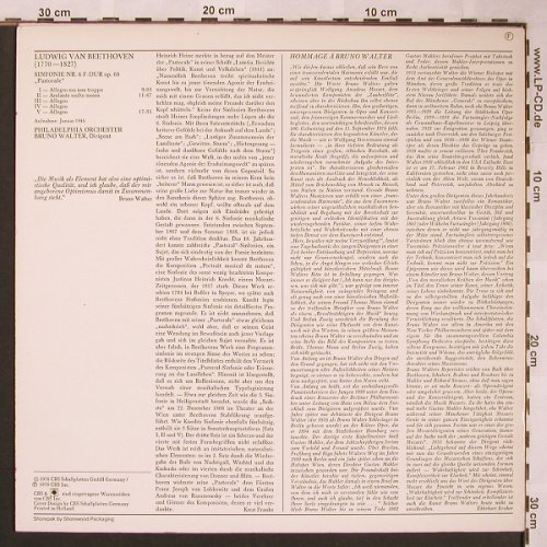 Beethoven,Ludwig van: Sinfonie Nr.6 "Pastorale", CBS(61 725), NL,  - LP - L6176 - 6,00 Euro