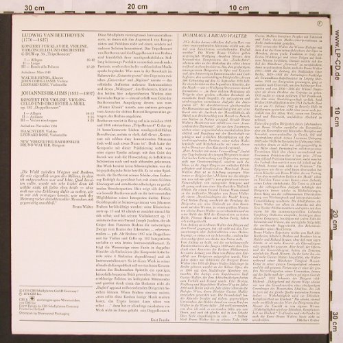 Beethoven,Ludwig van / Brahms: Trippelkonzert / Doppelkonzert, CBS(61 729), NL, Mono, 1976 - LP - L6184 - 6,00 Euro