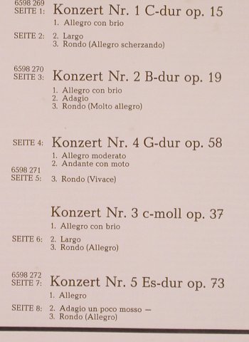 Beethoven,Ludwig van: 5 Klavierkonzerte,Box, Philips(6747 305), NL, 1964 - 4LP - L6206 - 35,00 Euro