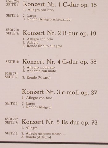 Beethoven,Ludwig van: 5 Klavierkonzerte,Box, Philips(6747 305), NL, 1964 - 4LP - L6206 - 35,00 Euro