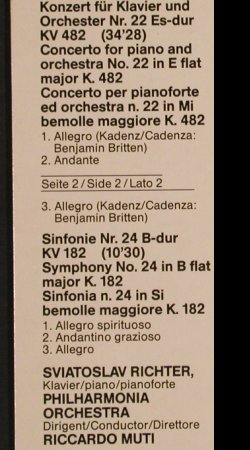 Mozart,Wolfgang Amadeus: Klavierkonzert Nr.22 es-dur,KV482, EMI(1435281), D, VG+/m-, 1983 - LP - L6220 - 3,00 Euro