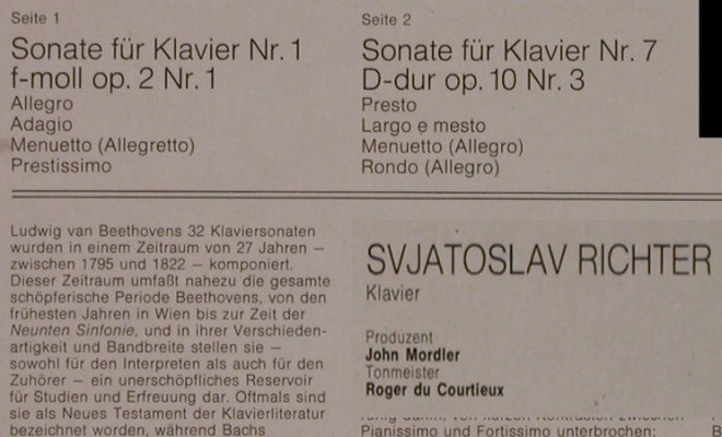 Beethoven,Ludwig van: Klaviersonaten Nr.1&7, op.2 ,op.10, EMI(065-02 844 Q), D, 1977 - LPQ - L6221 - 9,00 Euro