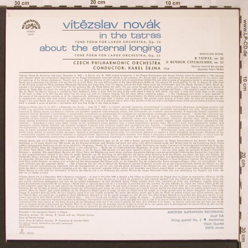 Novak,Vitezslav: In the Tatras, op.26,TonePoem op.33, Supraphon(SUA ST 50747), CZ, 1966 - LP - L6232 - 7,50 Euro