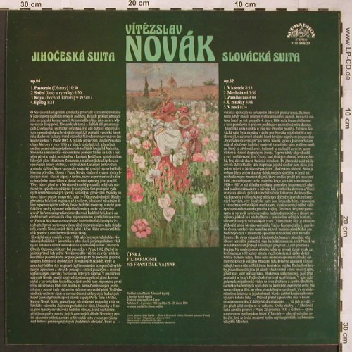 Novak,Vitezslav: Slovacka Suita, op.32/Jihoceska, Supraphon(1110 3406 ZA), CZ, 1984 - LP - L6233 - 7,50 Euro