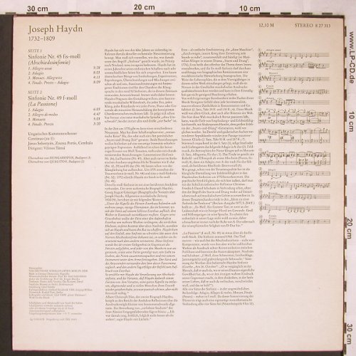 Haydn,Joseph: Sinfonien Nr.45 & 49, Eterna(8 27 313), DDR, 1982 - LP - L6264 - 4,00 Euro
