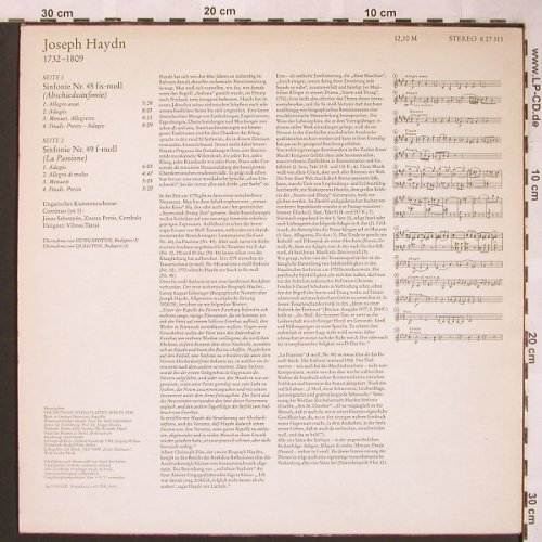Haydn,Joseph: Sinfonien Nr.45 & 49, Eterna (8 27 313), DDR, 1982 Typ: LP Best.-Nr.: L6264 Preis: 4,00 Euro