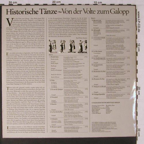 V.A.Historische Tänze: Von der Volte zum Galopp, 18 Tr., Wergo/Schott (WER 3005), D, 1979 Typ: LP Best.-Nr.: L6282 Preis: 7,50 Euro