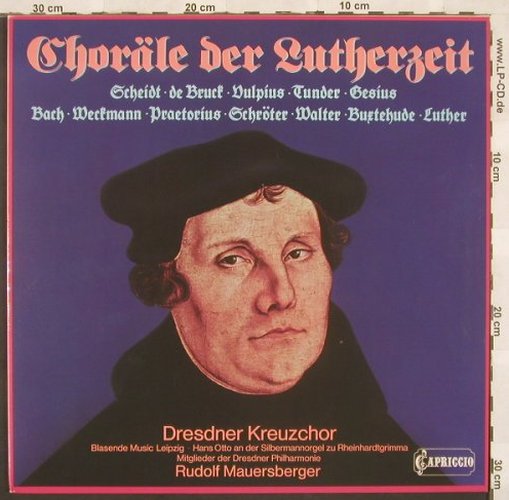 V.A.Choräle der Lutherzeit: Scheidt, de Bruck..Luther, 13 Tr., Capriccio (29 616 0), D, 1982 Typ: LP Best.-Nr.: L6284 Preis: 5,00 Euro