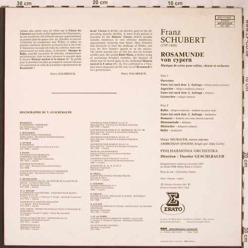 Schubert,Franz: Rosamunde von cypern, Foc, Erato (STU 71322), D, stoc, 1980 Typ: LP Best.-Nr.: L6296 Preis: 5,00 Euro
