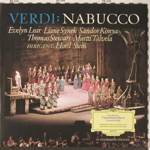 Verdi,Giuseppe: Nabucco-Querschnitt in deutsch, Deutsche Gramophon (136 426), D Typ: LP Best.-Nr.: L6302 Preis: 6,00 Euro