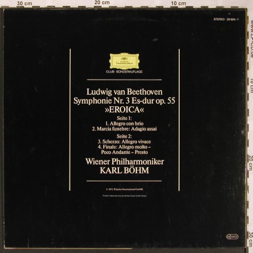 Beethoven,Ludwig van: Sinfonie Nr.3 Eroica,Club-Sonderauf, D.Gr.(29 694-7), D, 1972 - LP - L6303 - 7,50 Euro