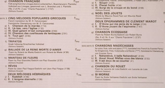 Ravel,Maurice: Melodies, Box(stoc on Box&Booklet), EMI(EX 27 0139 3), D,  - 3LP - L6331 - 9,00 Euro