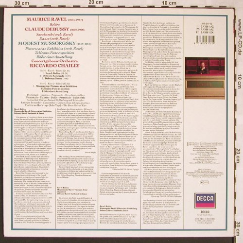 Ravel,Maurice / Mussorgsky: Bolero /Bilder einer Ausstellung, Decca(6.43561 AZ), D, 1987 - LP - L6345 - 7,50 Euro
