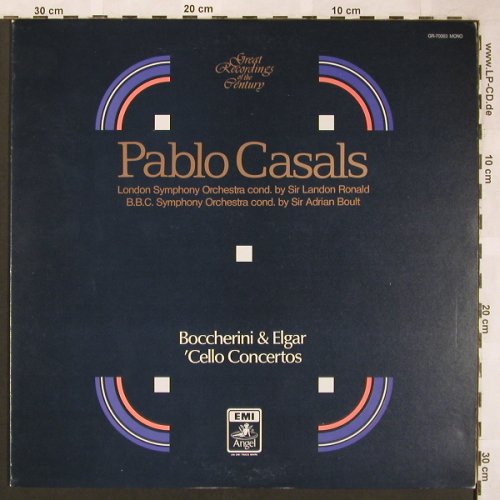 Casals,Pablo: Boccherini & Elgar-Cello Concertos, EMI Angel(GR-70063), J,  - LP - L6356 - 14,00 Euro