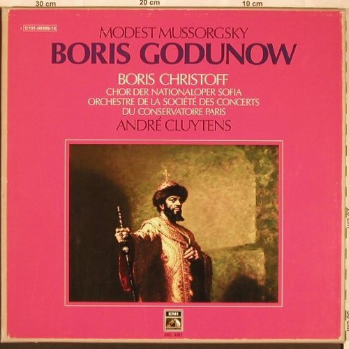 Mussorgsky,Modest: Boris Godunow, Booklet with Sticker, EMI(C 191-00009/12), D, Box,  - 4LP - L6358 - 15,00 Euro