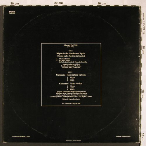 de Falla,Manuel: Nights in the Garden of Spain, RCA (RL 31229), I, vg+/vg+, 1977 Typ: LP Best.-Nr.: L6361 Preis: 5,00 Euro