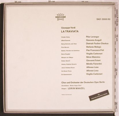 Verdi,Giuseppe: La Traviata, Box  Muster-Stol, Decca (SAD 22061/62), D, 1969 Typ: 2LP Best.-Nr.: L6364 Preis: 14,00 Euro