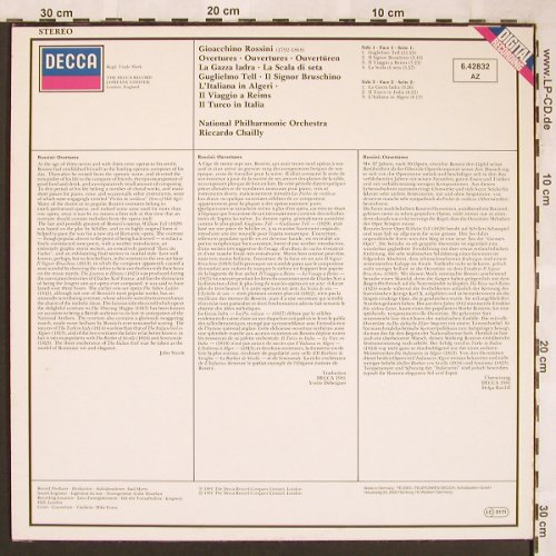 Rossini,Gioacchino: 7 Overtüren, Decca (6.42832 AZ), D, 1981 Typ: LP Best.-Nr.: L6365 Preis: 6,00 Euro