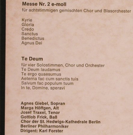Bruckner,Anton: Messe Nr.2 E-Moll / Te Deum, Dacapo(C 047-01 142), D,  - LP - L6388 - 6,00 Euro