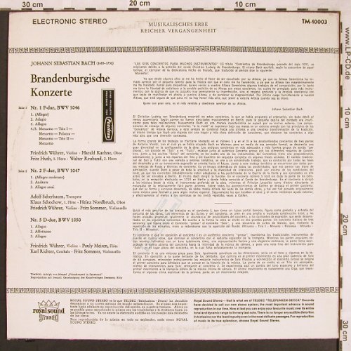 Bach,Johann Sebastian: Brandenburgische Konzerte 1,2,5, Telefunken, vg+/stoc(TM-10003), MEX, 1968 - LP - L6419 - 3,00 Euro