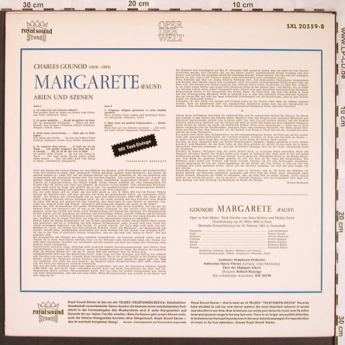 Gounod,Charles: Margarete - Arien und Szenen, Decca,Muster-Stol(SXL 20 559-B), D,  - LP - L6457 - 6,00 Euro