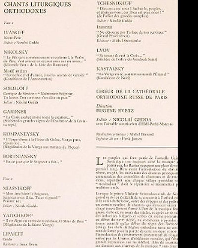 V.A.Chants Liturgiques Orthodoxes: Ivanov,Nikolsky,Sokoloff...,Foc, Philips (6504 130), F Typ: LP Best.-Nr.: L6488 Preis: 6,00 Euro
