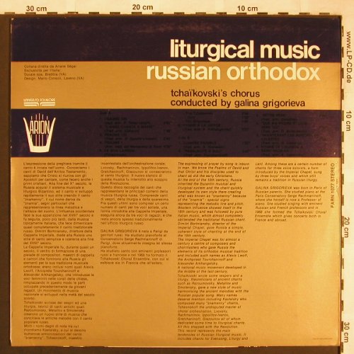 V.A.Musica Liturgica: Ortodossa Russa, Arion(FARN 1077), I,  - LP - L6491 - 5,00 Euro
