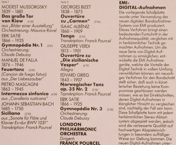 V.A.Classic in Digital: Mussorgsky,Satie...Debussy, EMI (065-15 588), NL, 1979 Typ: LP Best.-Nr.: L6509 Preis: 5,00 Euro